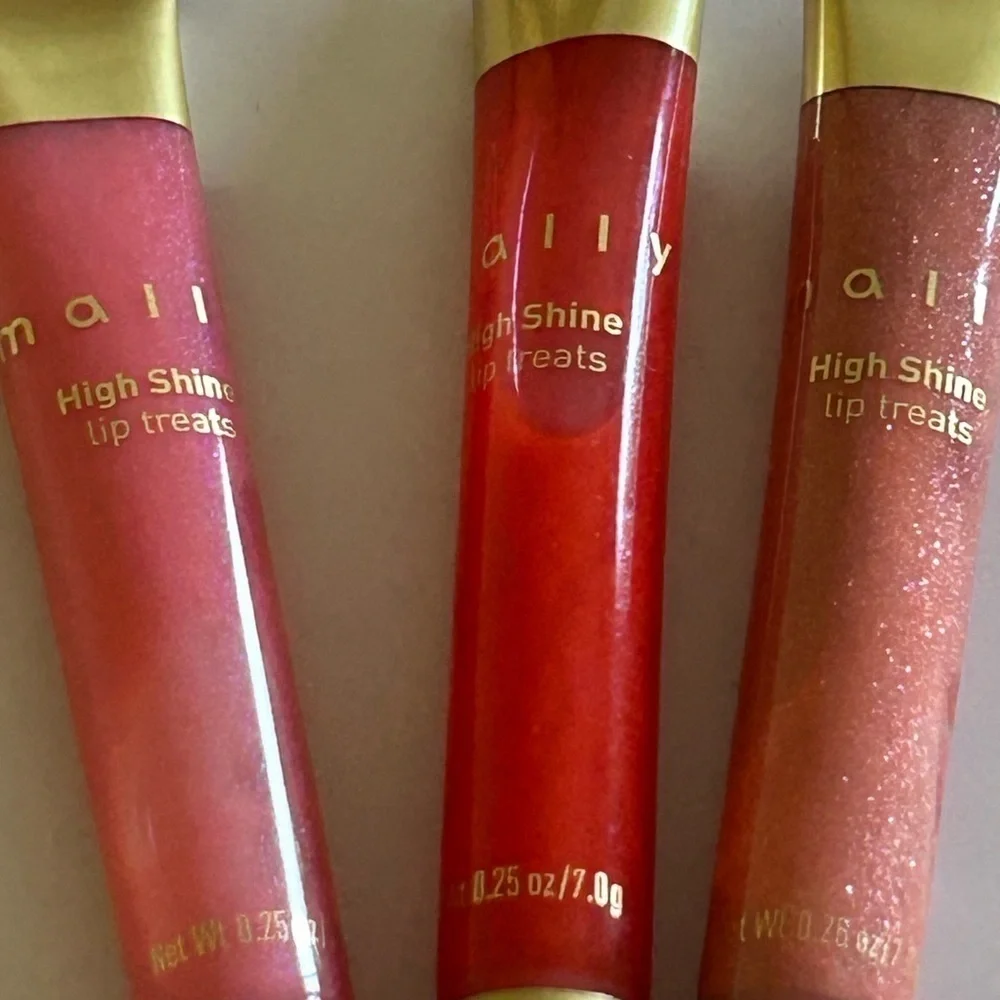 Mally Beauty High Shine Lip Treats (LOT OF 3 + Gift Bag) NEW / STOCKING STUFFERS